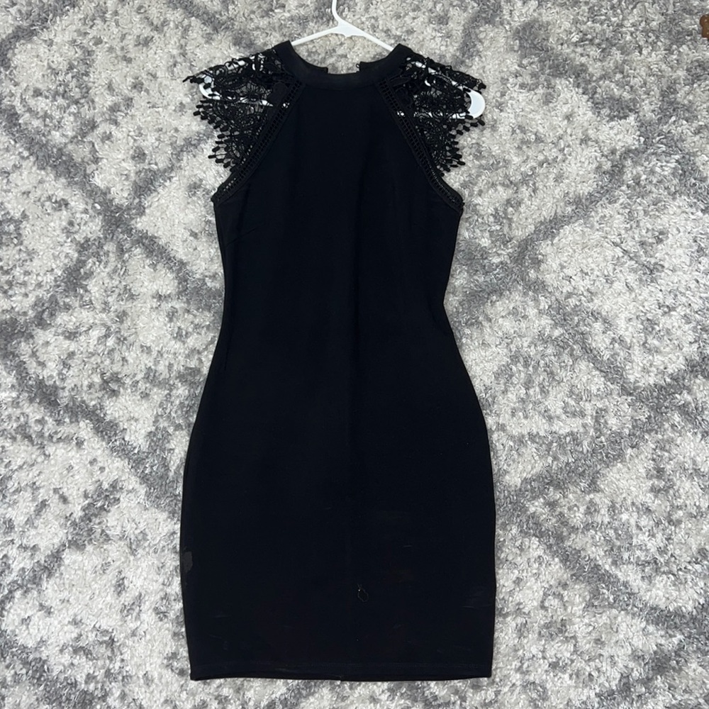 Black fitted dress